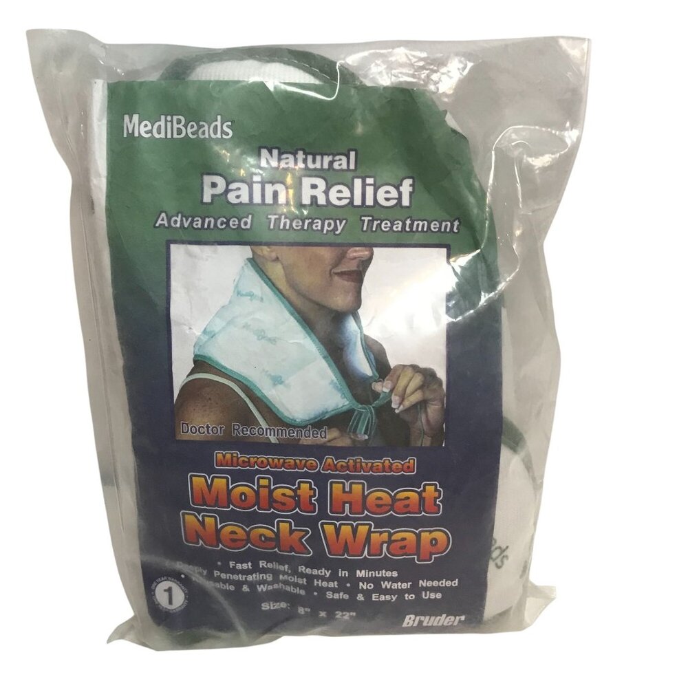 MediBeads Natural Pain Relief Therapy Moist Heat Neck Wrap Microwave Activated